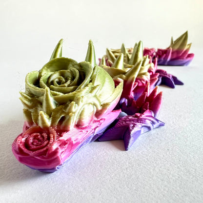 3D Printed Rose Dragon | Baby - 7 inches