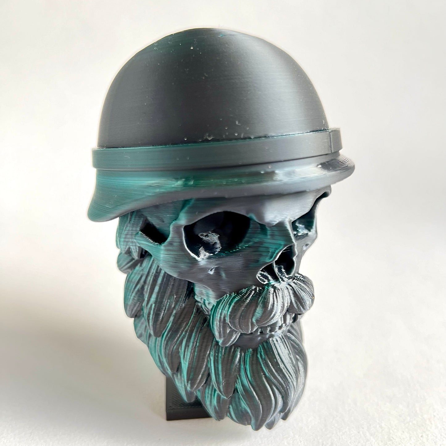 Commando Soldier Bearded Skull | 3D Printed Home Decor - Small