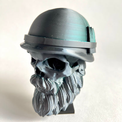 Commando Soldier Bearded Skull | 3D Printed Home Decor - Small