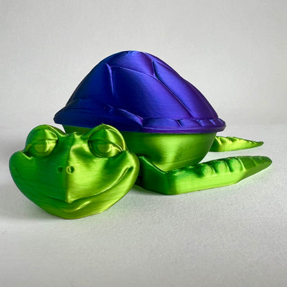 3D Printed Turtle Box | Articulating Turtle with Removable Shell