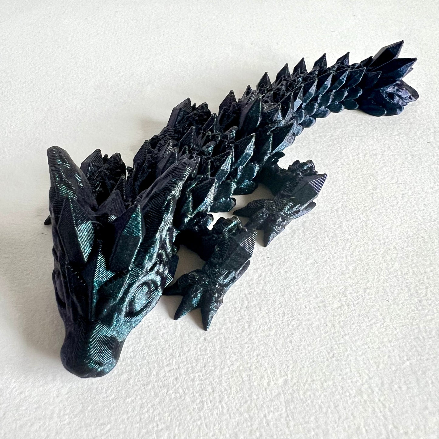 3D Printed Crystal Wolf Dragon | Baby - 6 inches