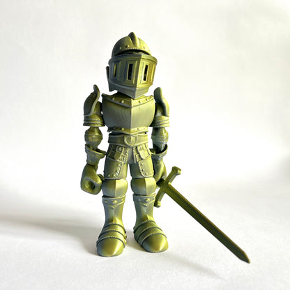 3D Printed Knight in Armour | Articulating Figure with Sword