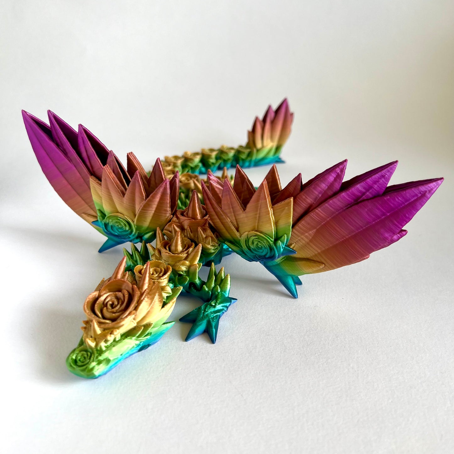 3D Printed Rose Wing Dragon | Adult - 14 - 19 inches