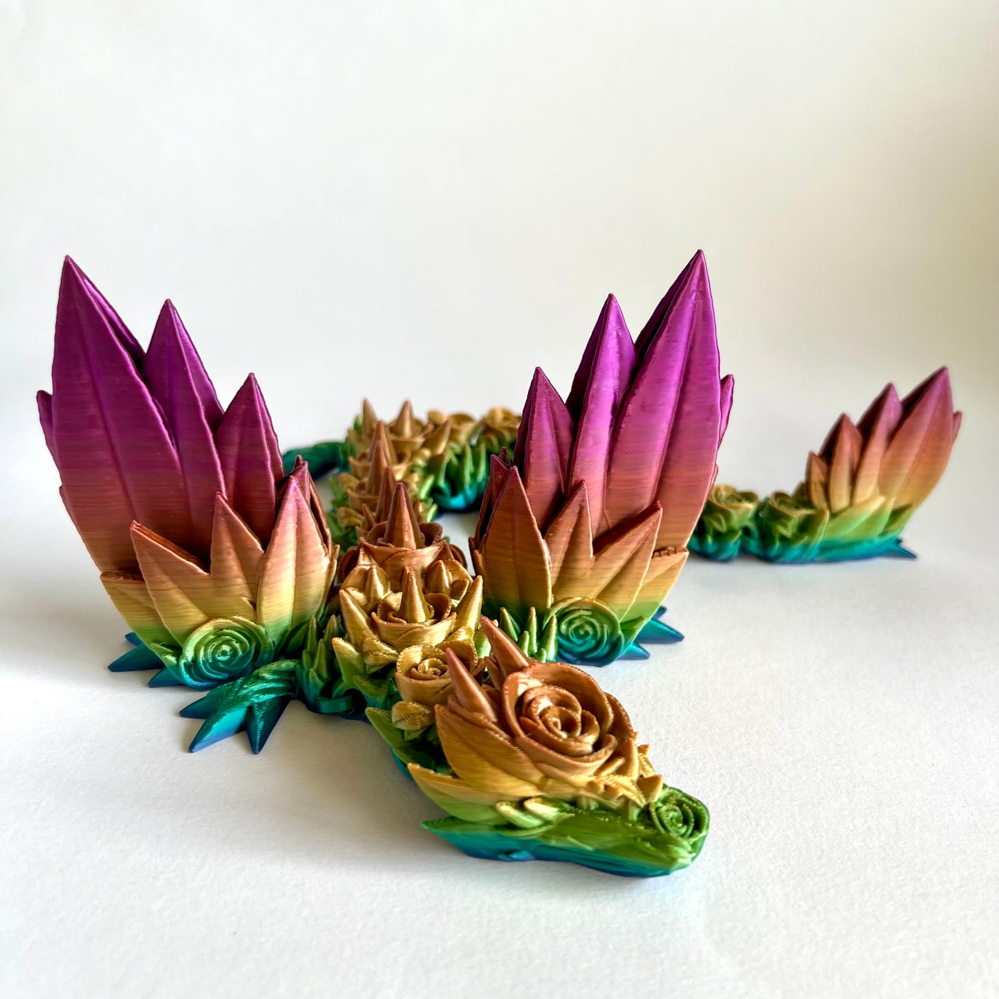 3D Printed Rose Wing Dragon | Adult - 14 - 19 inches