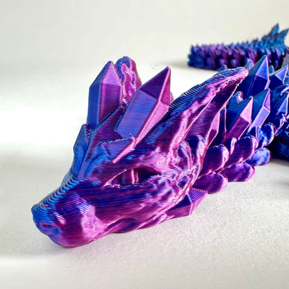 3D Printed Crystal Wolf Dragon | Adult - 18.5 - 25 inches