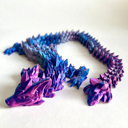 3D Printed Crystal Wolf Dragon | Adult - 18.5 - 25 inches