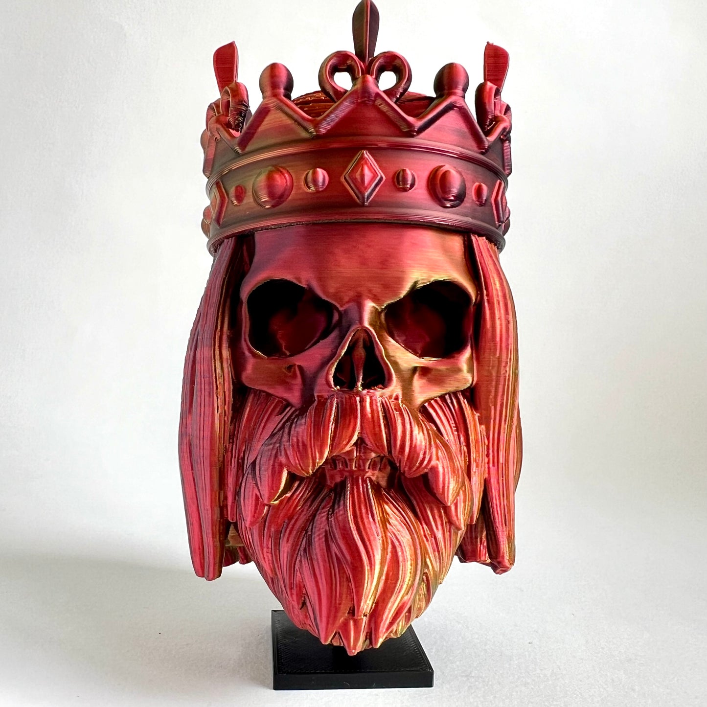 King Bearded Skull | 3D Printed Home Decor - Small