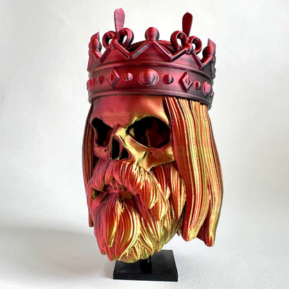 King Bearded Skull | 3D Printed Home Decor - Small