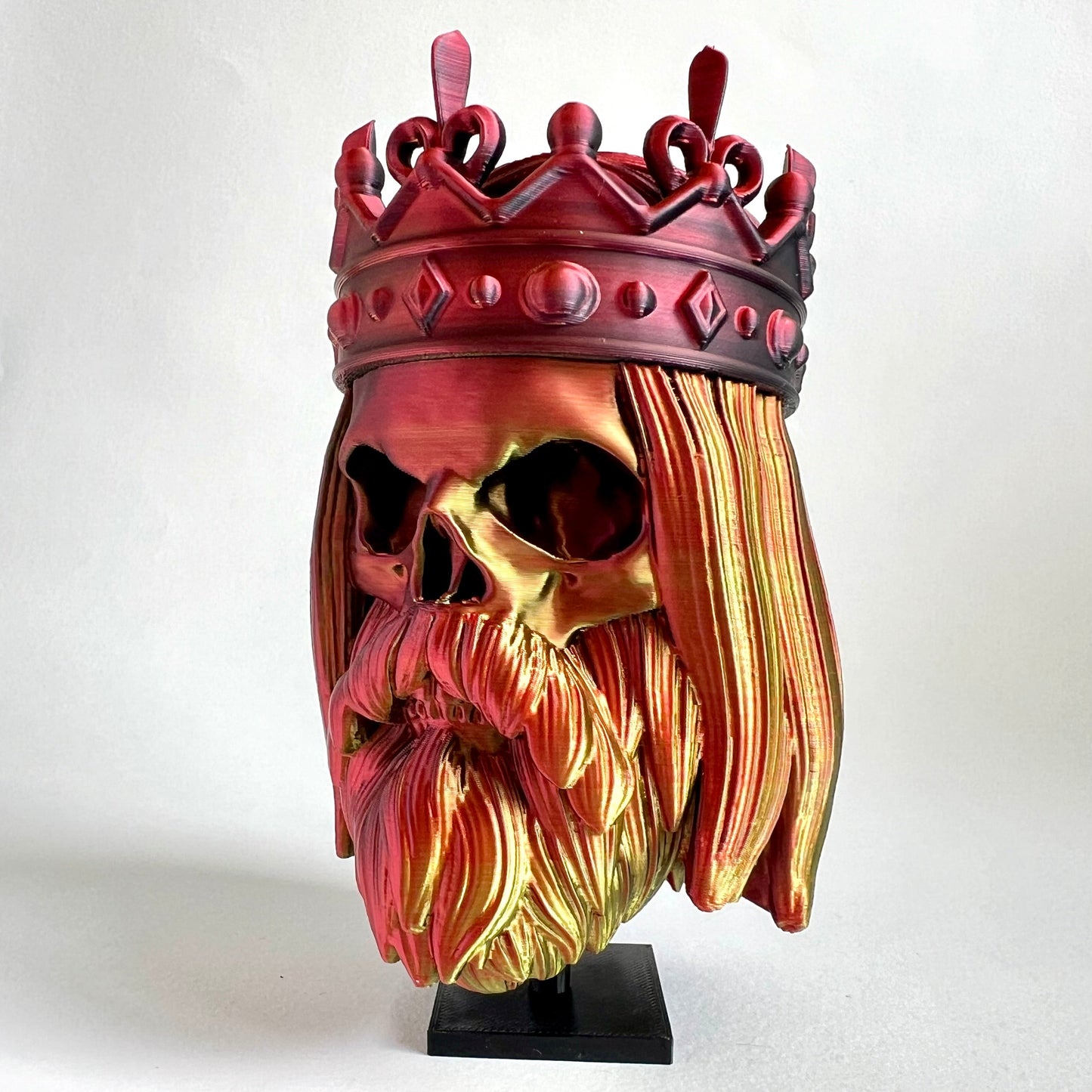 King Bearded Skull | 3D Printed Home Decor - Large