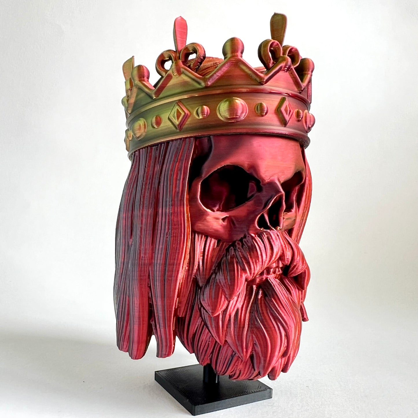 King Bearded Skull | 3D Printed Home Decor - Small