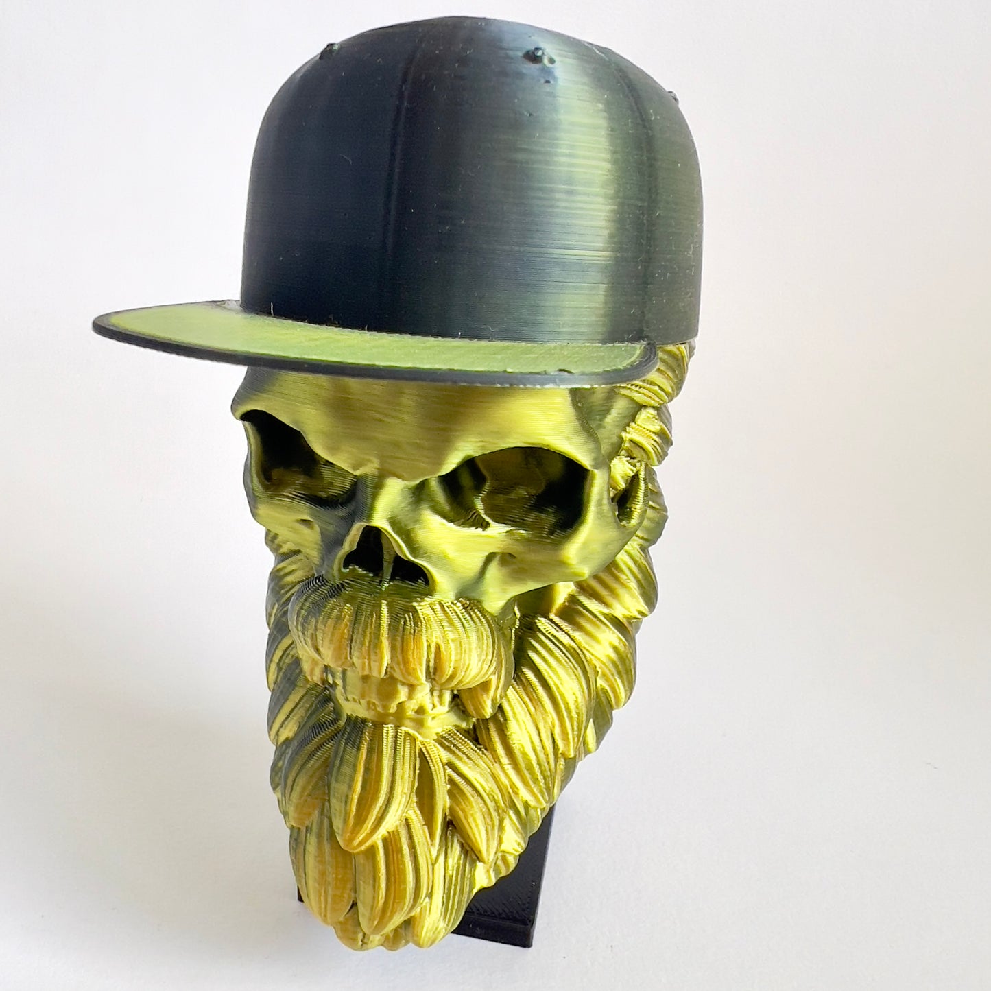 Baseball Cap Bearded Skull | 3D Printed Home Decor - Small