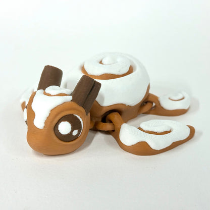 Cinnaswirl Turtle – Articulated 3D Printed Fidget Toy