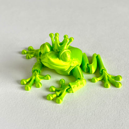 3D Printed Flexi Frog Prince | Tiny - 3.5 inches