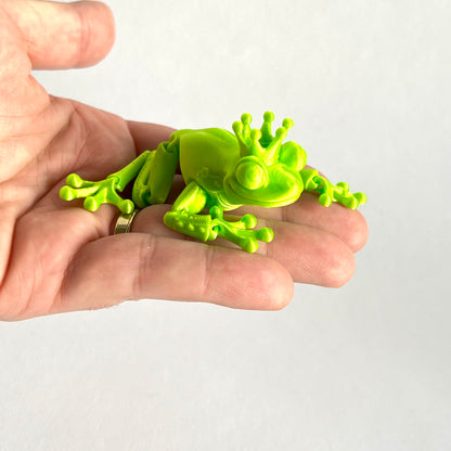 3D Printed Flexi Frog Prince | Tiny - 3.5 inches