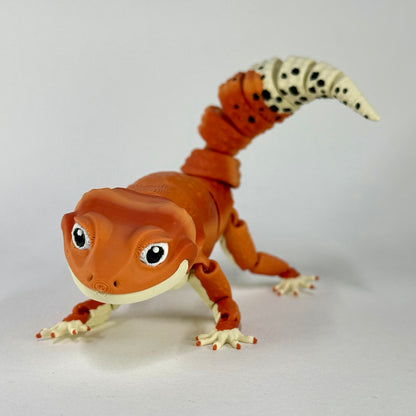 Leopard Gecko articulated fidget toy side view