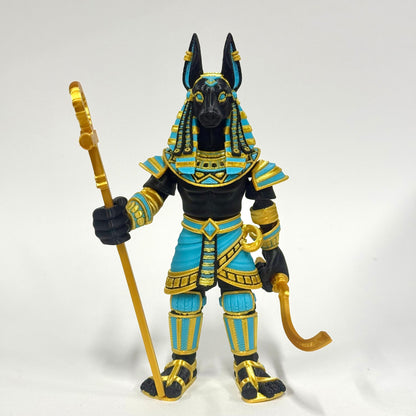 Close view of the detailed armour and Egyptian-inspired design on the Anubis Warrior – Iubi Design 3D