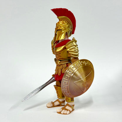 Close view of the Spartan Champion's detailed armour and finish – Iubi Design 3D