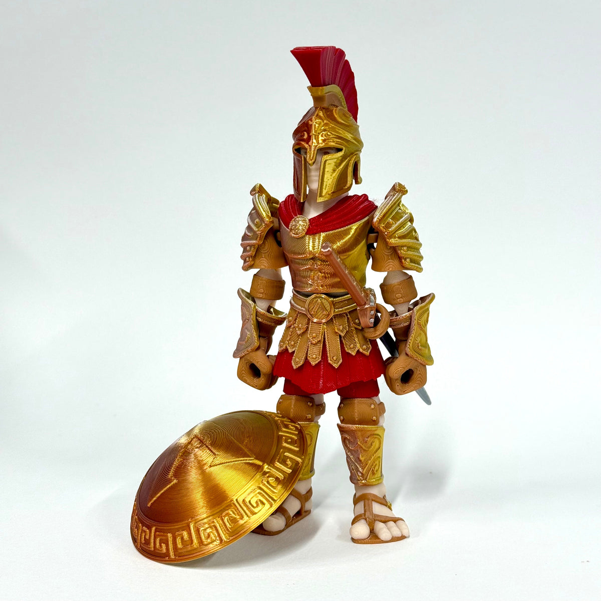 Spartan Champion 3D printed collectible showing its detailed design – Iubi Design 3D