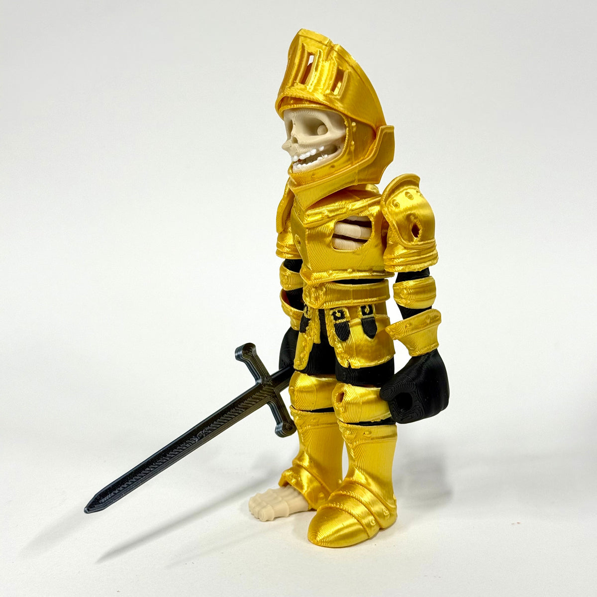 Detailed Skeleton Knight display figure with finished multicolour appearance – Iubi Design 3D
