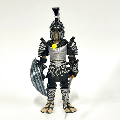 Fallen Spartan figure showing its darker battle-worn finish – Iubi Design 3D