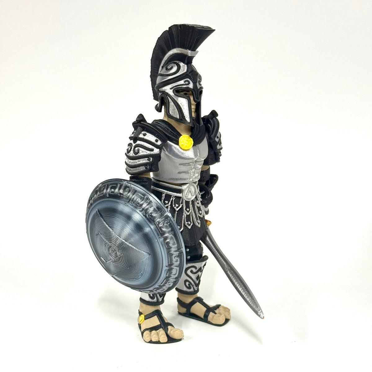 Fallen Spartan articulated display figure from another angle – Iubi Design 3D