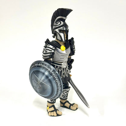 Fallen Spartan articulated display figure from another angle – Iubi Design 3D