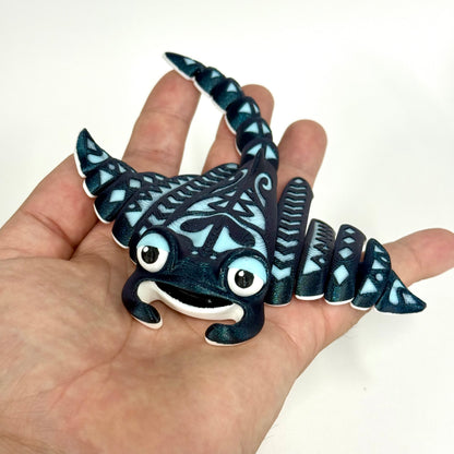 Tribal Manta Ray | 3D Printed Articulated Sea Creature