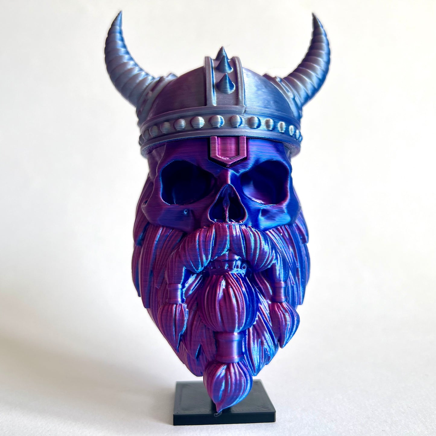 Viking Bearded Skull | 3D Printed Home Decor - Small