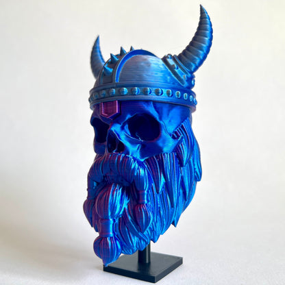 Viking Bearded Skull | 3D Printed Home Decor - Large