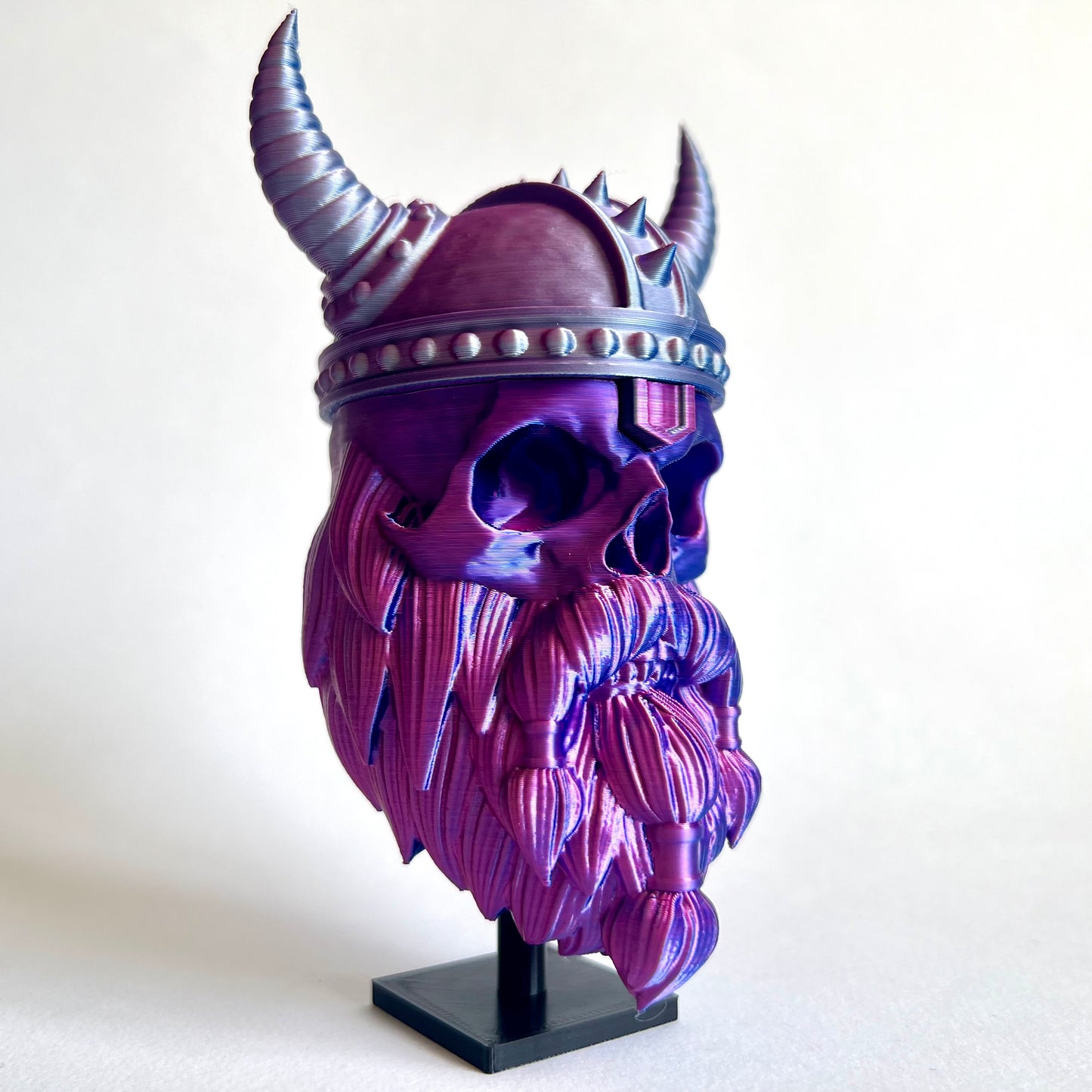 Viking Bearded Skull | 3D Printed Home Decor - Small