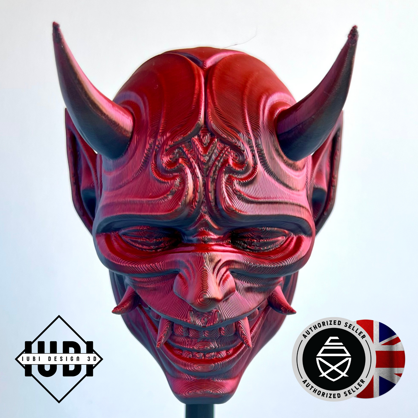 Oni Mask Decoration | Japanese Mythology Wall Mountable 3D Printed Display