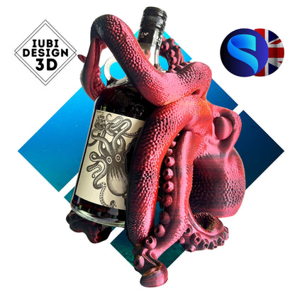 3D Printed Kraken Octopus Bottle Holder | Rum Guardian
