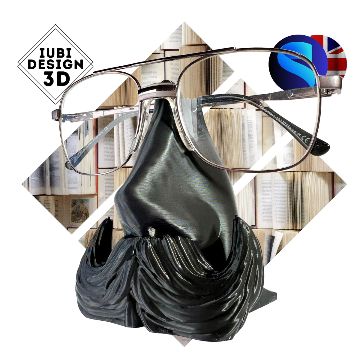 Nosy Friend Glasses Stand | 3D Printed Novelty Decor