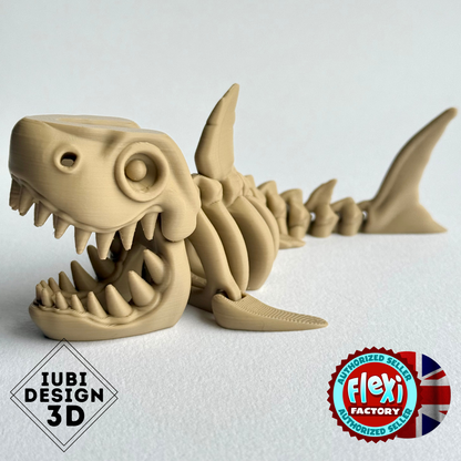 3D Printed Skeleton Shark | Articulating Shark with Opening Mouth