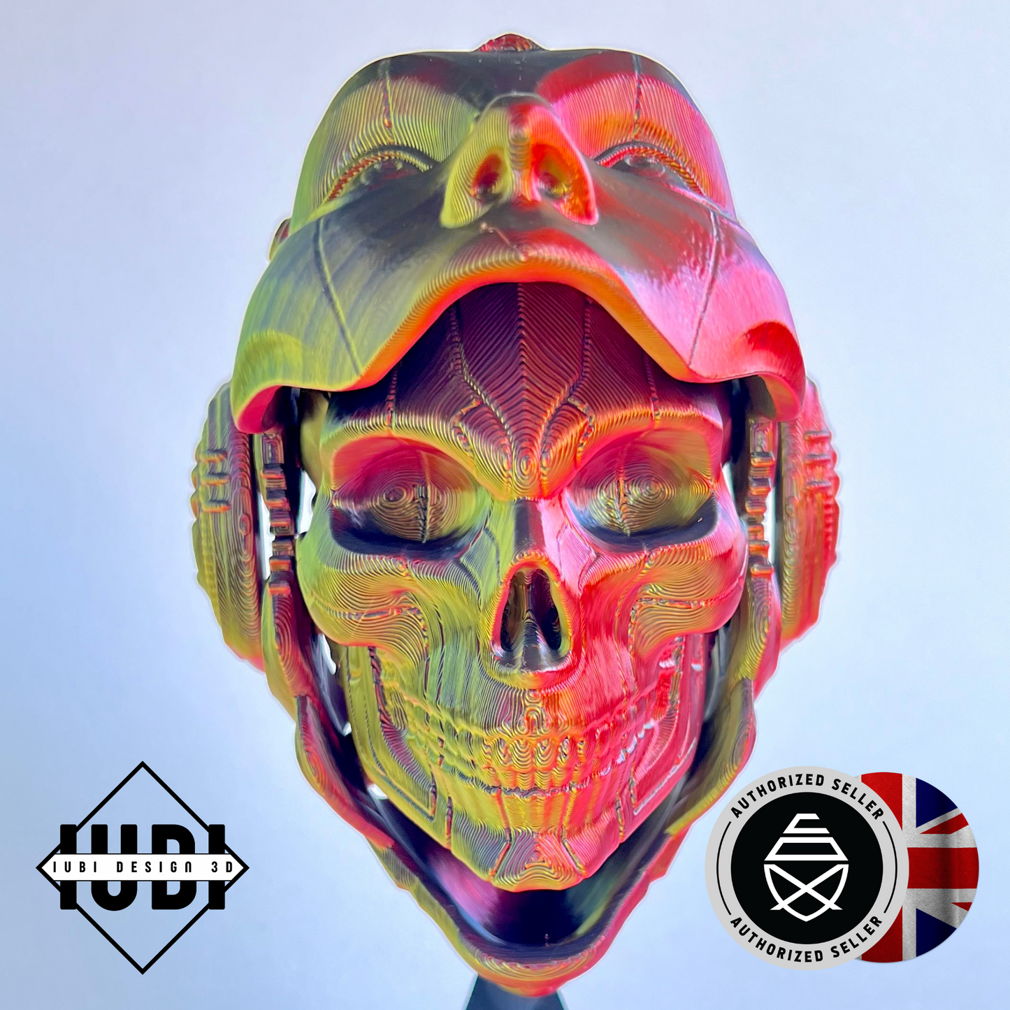 Skull Droid Mask Decoration | Dystopian Future Wall Mountable 3D Printed Display