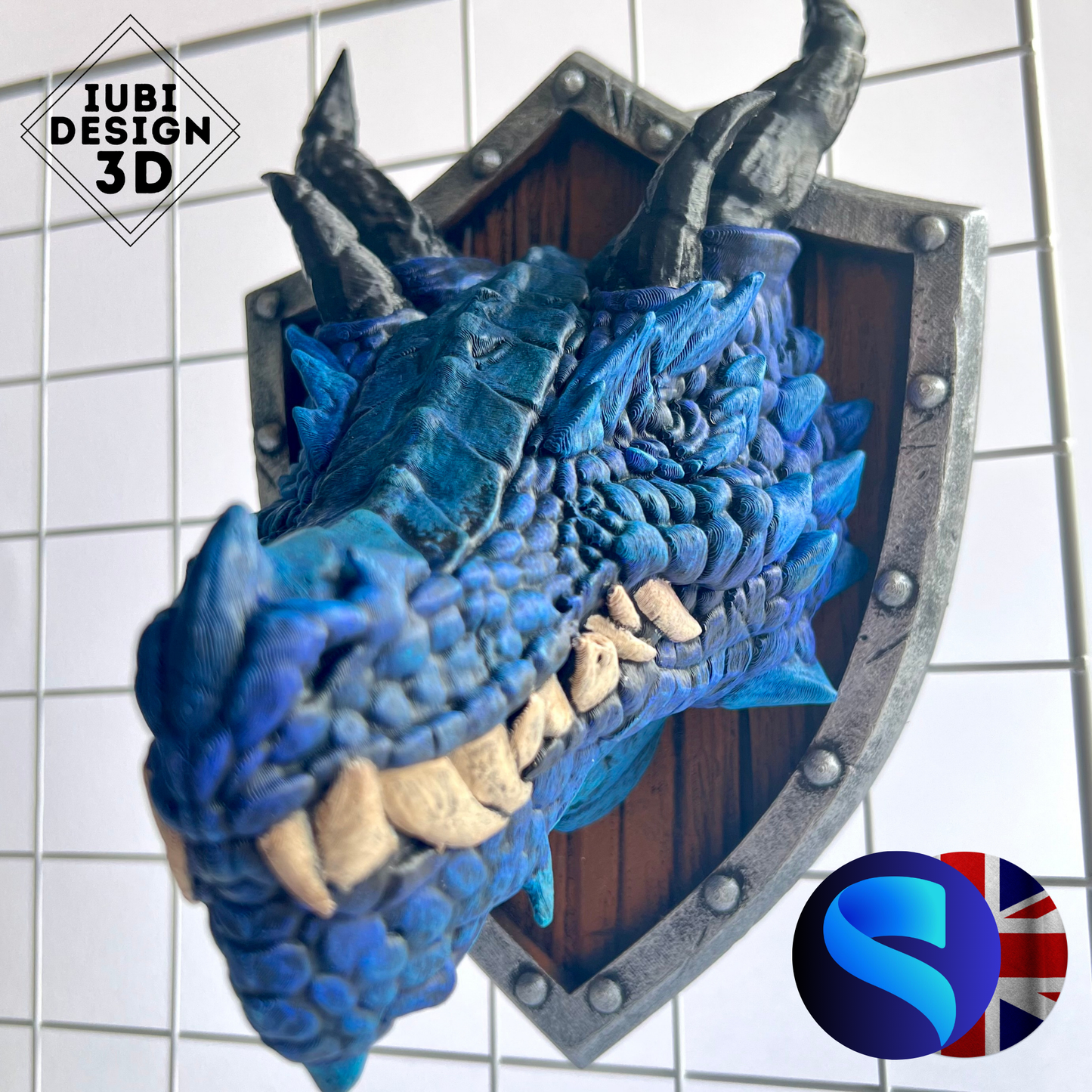 True Dragon Trophy | 3D Printed Dragon Wall Mount Display