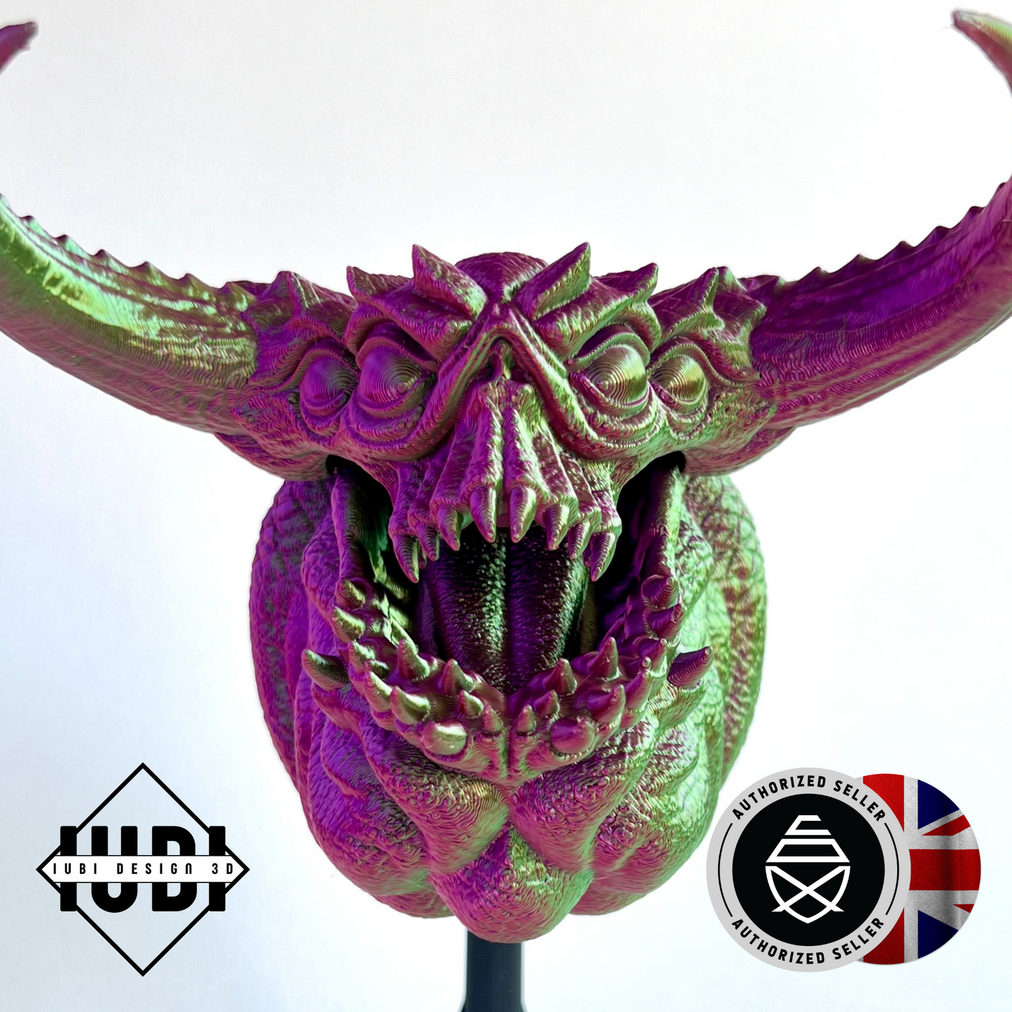 Ushi Beast Mask Decoration | Japanese Mythology Wall Mountable 3D Printed Display