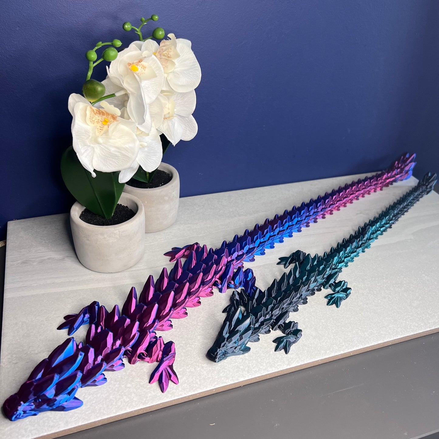 Gemstone Dragon: 3D Printed Fidget Toy | Cinderwing3D | Articulating Desk Buddy