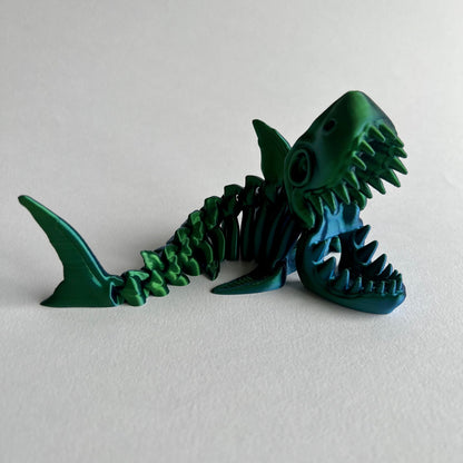 3D Printed Skeleton Shark | Articulating Shark with Opening Mouth