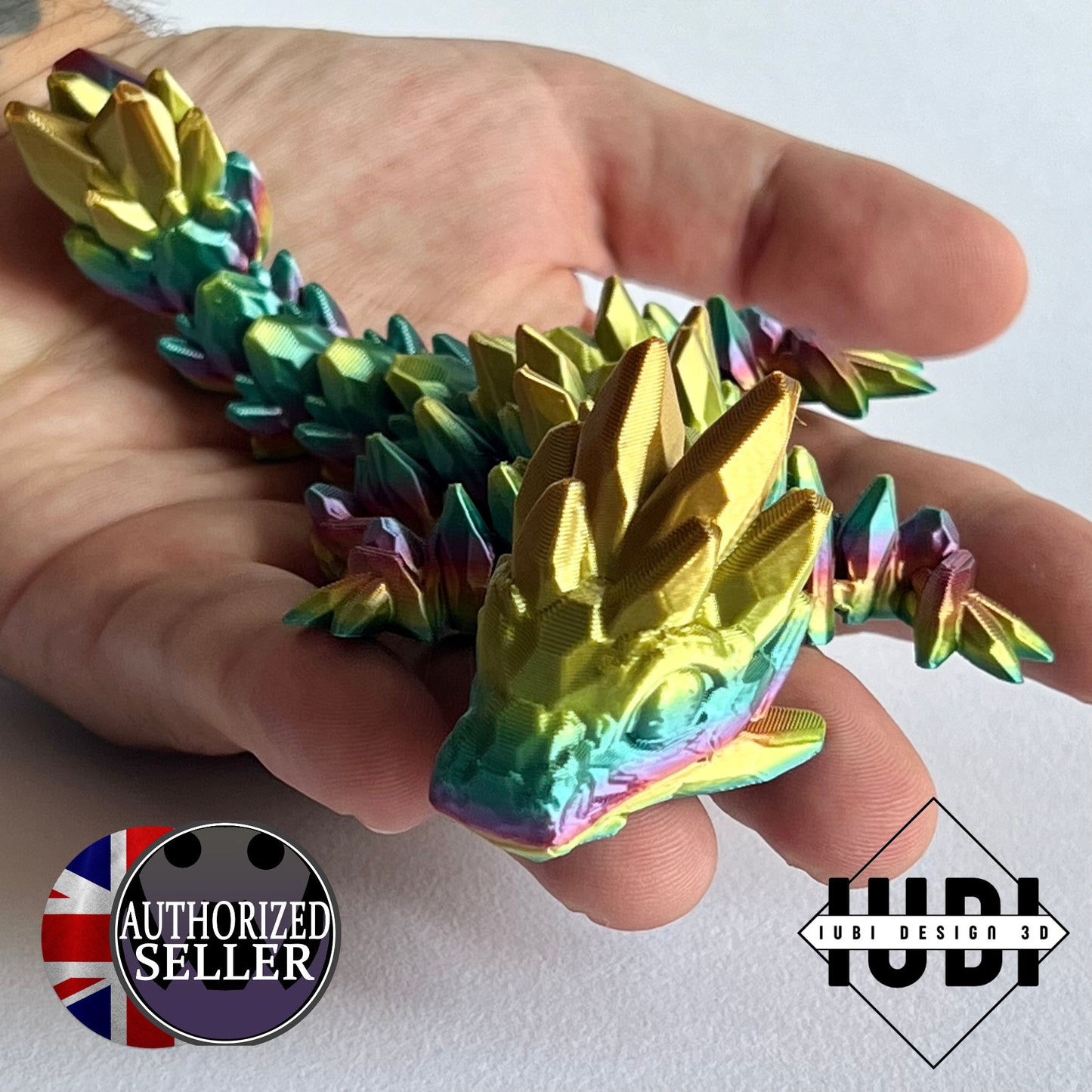 3D Printed Gemstone Dragon | Baby - 7 inches