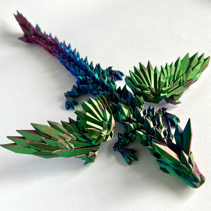 3D Printed Crystal Wing Dragon | Adult - 13 - 18 inches