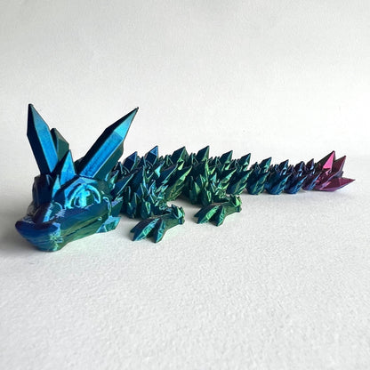 3D Printed Crystal Dragon | Baby - 7 inches