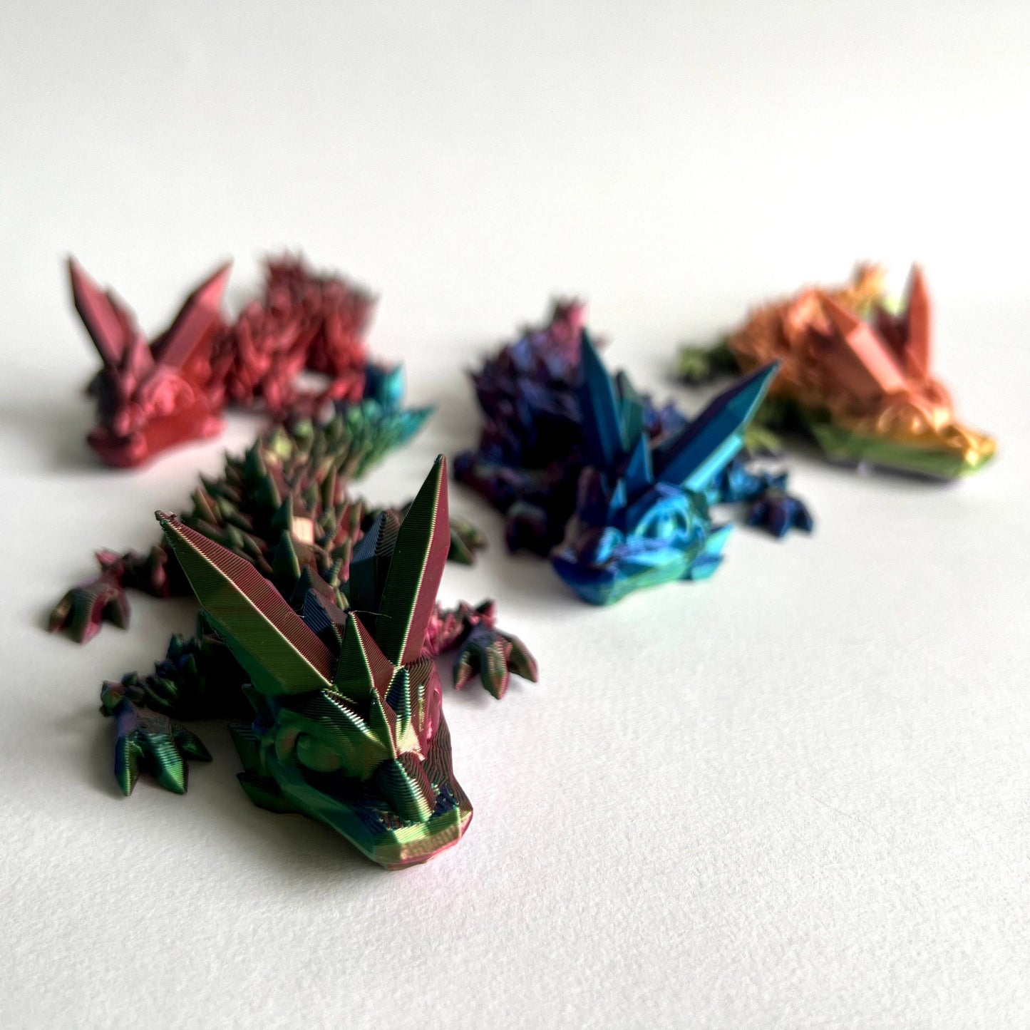 3D Printed Crystal Dragon | Baby - 7 inches