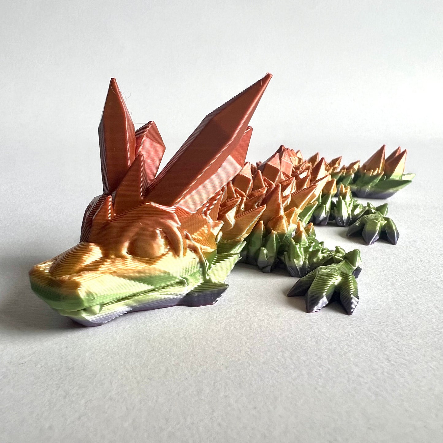 3D Printed Crystal Dragon | Baby - 7 inches