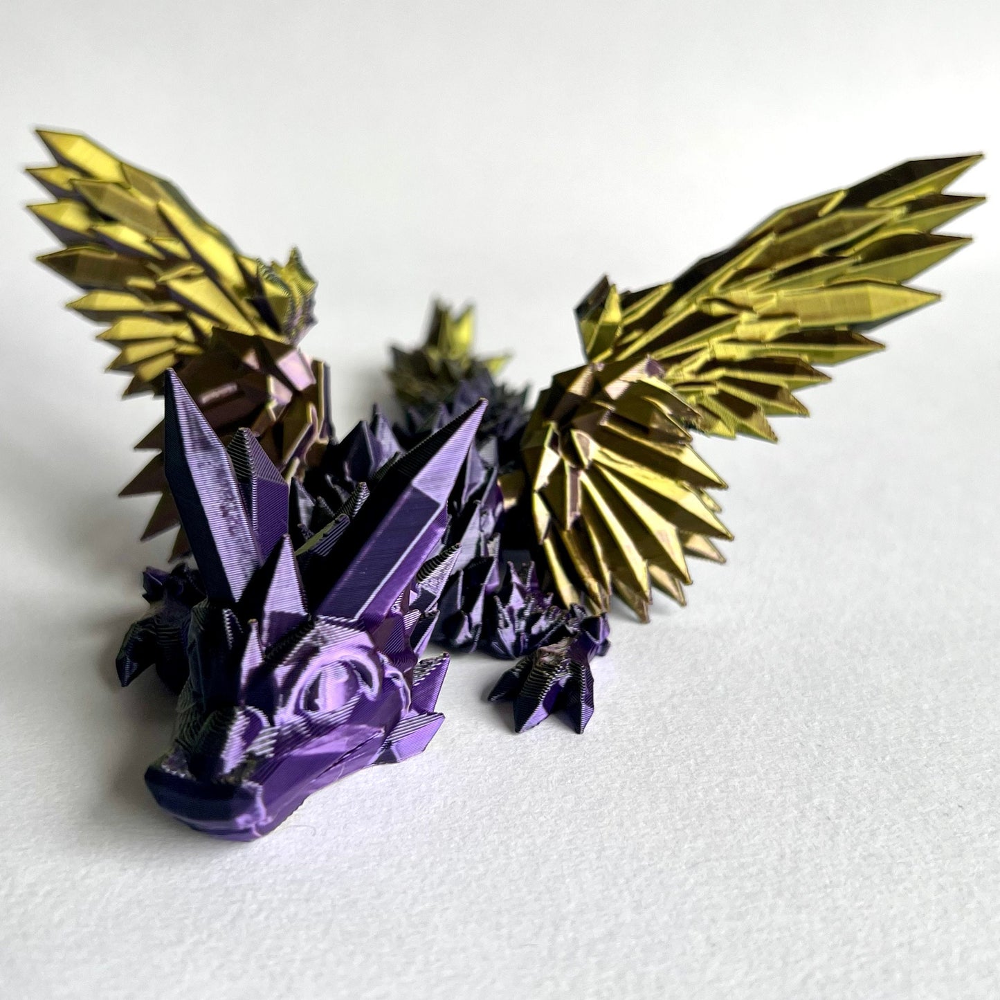 3D Printed Crystal Wing Dragon | Baby - 7 inches