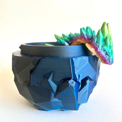 Mystery Gemstone Dragon Surprise Egg: 3D Printed Fidget Toy | Cinderwing3D | Articulating Desk Buddy